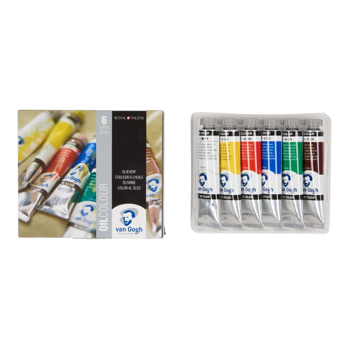Talens Van Gogh Set de Iniciación Pintura al Óleo de 6 Tubos de 20ml Colores Surtidos